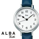 セイコー腕時計 SEIKO時計 SEIKO 腕時計 セイコー 時計 アルバ リキ ALBA RIKI レディース 女性 用 防水 彼女 妻 ホワイト AKQK445 シルバー 革 シンプル ラウンド ファッション カジュアル ビジネス 誕生日 プレゼント ギフト