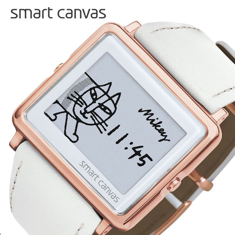 スマートキャンバス腕時計 スマキャン時計 EPSON Smart Canvas 腕時計 エプソン 時計 リサラーソン 北欧 ブランド  LISALARSON メンズ レディース W1-LL20120 [ 正規品 キャラクター 防水 かわいい 猫 ねこ おしゃれ カレンダー 見やすい  液晶 ] 新生活 