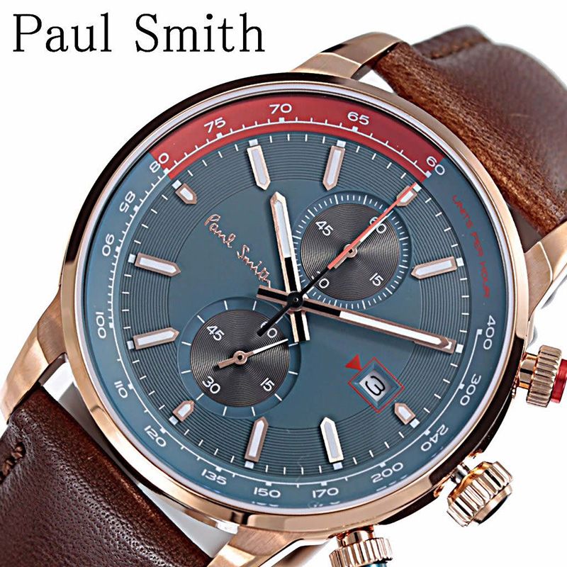 ポールスミス腕時計 Paulsmith時計 Paul smith 腕時計 ポール スミス 時計 メンズ 男性 グリーン PS0110022 [  ブランド 防水 レザー ベルト シンプル 上品 クラシカル オシャレ クロノグラフ スーツ 仕事 オフィス ] 新生活 プレゼント ギフト クリスマス  | 