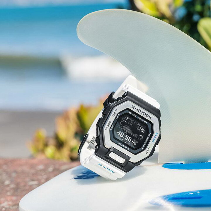 楽天市場 当日出荷 カシオ腕時計 Casio時計 Casio 腕時計 カシオ 時計 ジーショック G Shock メンズ 液晶 Gbx 100 7jf おすすめ 人気 おしゃれ かっこいい ホワイト サーフィン サーファー 陸上競技 歩数計 アウトドア 新生活 プレゼント ギフト ブランドアクセ