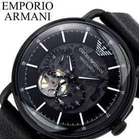 EMPORIO ARMANI 腕時計 エンポリオ アルマーニ 時計 メカニコ MECCANICO メンズ 男性 ブラック AR60028 人気 ブランド エンポリ 革ベルト シンプル ビジネス スーツ 機械式 自動巻き スケルトン ギフト プレゼント 2024 観光 旅行 遠足 新生活 入学 卒業