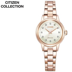 安心の日本製 シチズン コレクション 腕時計 CITIZEN COLLECTION 時計 女性 レディース PR1037-58A サクラピンク ローズ ゴールド 機械式 自動巻き 手巻き 人気 ブランド ダイヤモンド 華奢 シンプル