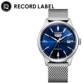 シチズン 腕時計 CITIZEN 時計 レコードレーベル C7 メカニカル RECORD LABEL メンズ 男性 ブルー シルバー 機械式 自動巻き 自動巻 手巻き 付き 人気 おすすめ おしゃれ ブランド 就職 退職 祝い 成人 お祝い 就活 父 息子 お父さん プレゼント ギフト 観光 旅行 新生活