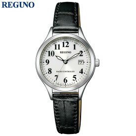シチズン 腕時計 レグノ CITIZEN REGUNO レディース ホワイト ブラック 時計 電波ソーラー クォーツ ソーラー 電波時計 スタンダード シリーズ KS1-210-20 おしゃれ ブランド 実用 ビジネス ファッション 話題 本格派 ギフト