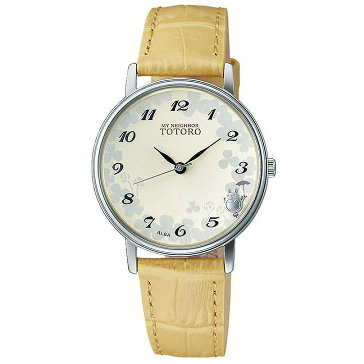 \ 癒しとともに /セイコー アルバ 腕時計 SEIKO ALBA 時計 となりのトトロ トトロ レディース ホワイト クォーツ 電池式 ジブリ コラボ イラスト キャラクター かわいい カワイイ 大人っぽい 社会人 学生 ACCK733 人気 おすすめ おしゃれ ブランド プレゼント ... 733*パープル パール ゴールド 大人可愛い 高見え プチプラ 上品 華奢