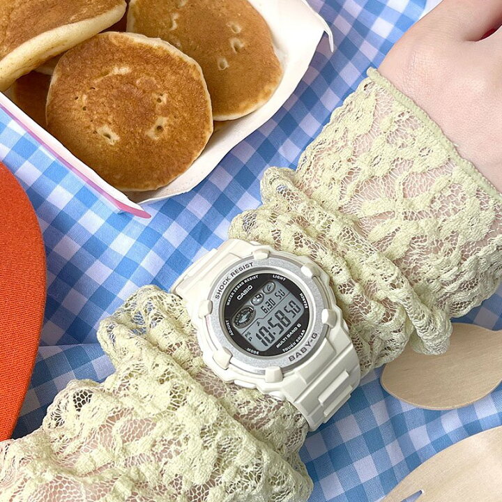 カシオ 鳴い CASIO BABY-G レディース 腕時計 パールホワイト おしゃれ