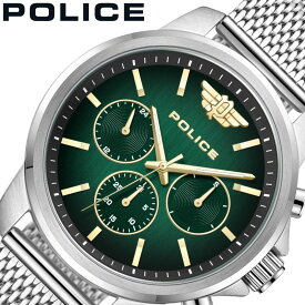 【10%OFF 3278円引】 ポリス 腕時計 メンズ 日常生活防水 カレンダー 日付 曜日 デイデイト POLICE グリーン クォーツ メッシュ メッシュベルト メッシュバンド 時計 バーインデックス MENSOR JK0006303 男性 彼氏 大学生 高校生 社会人 おすすめ ブランド プレゼント ギフト