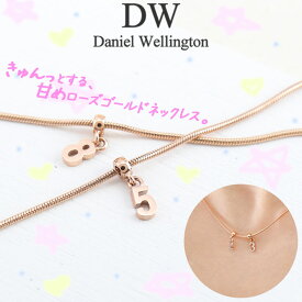 ダニエルウェリントン daniel wellington ダニエル クリスマス プレゼント danielwellington アクセサリー ネックレス ステンレス ブランド レディース メンズ 男性 女性 チャーム ゴールド Number ナンバー 数字 キラキラ 落下 防止 チェーン パーツ 誕生日 記念日 人気