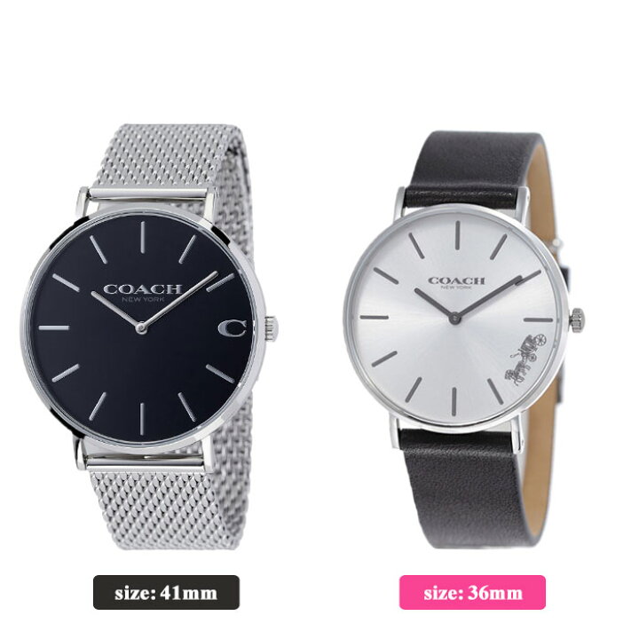 ペアウォッチ コーチ Coach お揃い ウォッチ カップル シンプル セット チャールズ ブランド プレゼント ペア ペアルック ペリー メンズ レディース 夫婦 女性 彼女 彼氏 恋人 時計 男性 腕時計 薄い 薄型 記念 記念日 誕生日 軽量 革ベルト Sale 37 Off