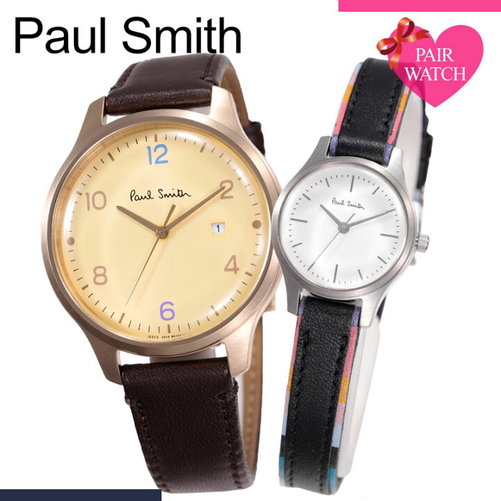 楽天市場 ペア価格 記念日の ペアウォッチ ポールスミス 腕時計 Paulsmith 時計 ポール スミス ペア Paul Smith The City シティ メンズ レディース 男性 女性 革ベルト 華奢 カップル おそろい 恋人 彼氏 彼女 夫婦 結婚 記念日 誕生日 お祝い プレゼント ギフト