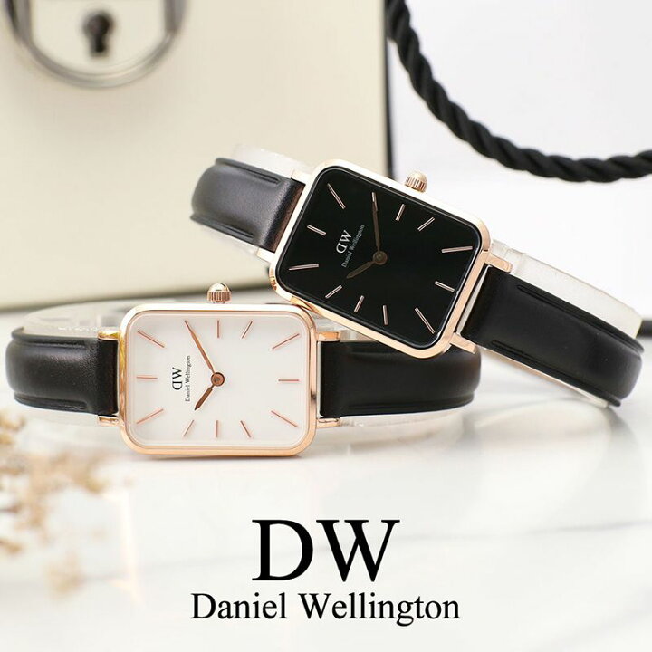 楽天市場 毎日着けても飽きない ダニエルウェリントン 腕時計 レディース Daniel Wellington 時計 ダニエル ウェリントン クアドロ Quadro スクエア 四角 長方形 おすすめ ブランド シンプル 革 レザー ベルト 小さめ 華奢 女性 彼女 プレゼント ギフト ブランド