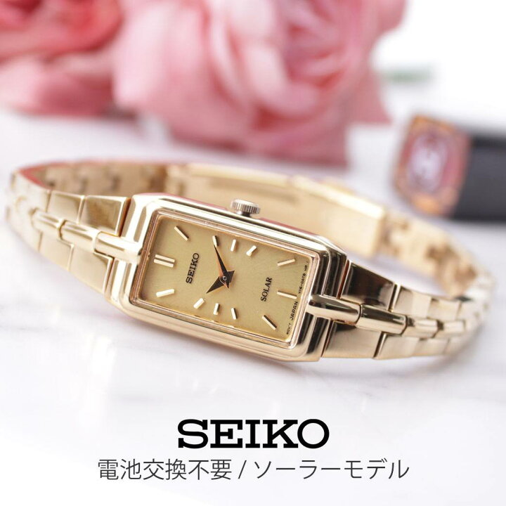 美品/新品電池】 SEIKO セイコー レディース 腕時計 ドレス ゴールド 