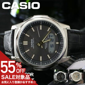 【55%OFF半額 12100円引】 【 父の日 プレゼント 超軽量 33g 】 CASIO カシオ ウェーブセプター メンズ ブランド 腕時計 時計 電波 ソーラー ソーラー電波 電波ソーラー 電波腕時計 ソーラー腕時計 アナログ アナデジ 革 本革 レザー レザーベルト 男性 男子 日付 父