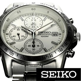 就活におすすめ SEIKO セイコー 腕時計 時計 ブランド メンズ セイコー腕時計 アナログ シンプル クロノグラフ シルバー 男性 男子 カレンダー 日付 仕事 ビジネス 大学生 就職 就職祝い プレゼント 誕生日 記念日 父 父親 お父さん 息子 孫 父の日 ギフト 誕生日プレゼント