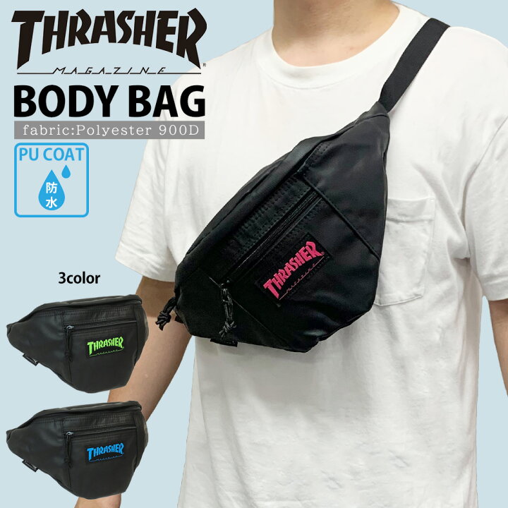 楽天市場】ボディーバッグ スラッシャー THRASHER ウエストポーチ 