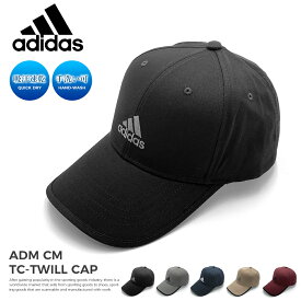 アディダス adidas キャップ 帽子 約57cm～60cm スポーツブランド メンズ レディース コットンキャップ ゴルフ 無地 ワンポイント ベースボールキャップ カーブ ロゴ ブラック グレー ネイビー ベージュ レッド CM TC-TWILL CAP 100111301