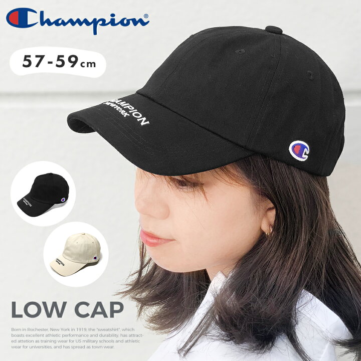 楽天市場 チャンピオン キャップ 帽子 メンズ レディース Champion 秋冬 ゴルフ ゆうパケット送料無料 ローキャップ ツバロゴ つば 別注 当店限定 カーブ ロゴ ブラック ベージュ ストリート Capsule