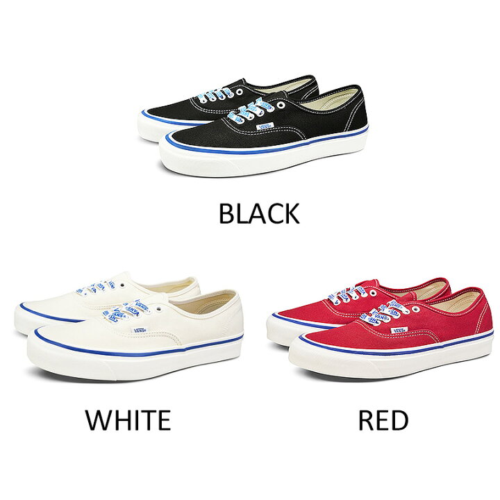 楽天市場 Vans バンズ Authentic 44 Dx 送料無料 オーセンティック 靴 スニーカー ヴァンズ ブランド ブラック ホワイト レッド ロゴ ローカット スケート スケーター 中学生 高校生 大学生 メンズ レディース クラシック Vn0a38enwo4 Vn0a38enwo9 Vn0a38enwo8 Capsule