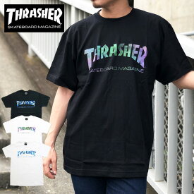 【10％オフ中】 Tシャツ トップス スラッシャー THRASHER メンズ レディース ブランド 半袖 ブラック 黒 ホワイト マグ タイダイ MAG TIE DYE LOGO TEE かっこいい かわいい ロゴ スケート スケボー Tシャツ THRASHER スラッシャー　ゆうパケット