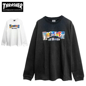 【30％オフ中】 スラッシャー THRASHER ロンT 長袖tシャツ 送料無料 ブランド メンズ レディース ロングスリーブ ブラック ホワイト 40 Year-Ranson L-S TEE ロング トップス スケート ストリート th93333