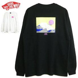 【10％オフ中】 VANS バンズ ロンT 長袖 tシャツ コットン メンズ レディース 白 黒 バックプリント ゆうパケット ヴァンズ 富士山 おうちコーデ Tシャツ ブランド ロゴ Mt FUJI L-S TEE T-Shirt