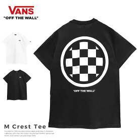 VANS バンズ 半袖 tシャツ トップス メンズ レディース ホワイト ブラック ゆうパケット OFF THE WALL ブランド ロゴ M Crest Tee スケート ストリート