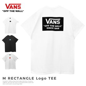 VANS バンズ 半袖 tシャツ トップス メンズ レディース ホワイト ブラック ゆうパケット OFF THE WALL ロングスリーブ ブランド ロゴ M RECTANGLE Logo TEE スケート ストリート ホワイト ブラック アッシュ