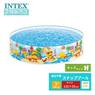 【9月15日限定5%OFFクーポン】 INTEX インテックス 色柄指定不可 空気入れ不要 家庭用 プール スノーケル…