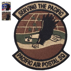Military Patch（ミリタリーパッチ）PACIFIC AIR POSTAL SQ [2種][フルカラー][スパイスブラウン]