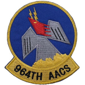 Military Patch�i�~���^���[�p�b�`�j964TH AACS SQ �t���J���[ �p�b�` [�t�b�N�t��]