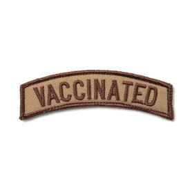 Military Patch（ミリタリーパッチ）VACCINATED タブ デザート [フック付き]
