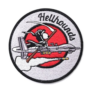 Military Patch�i�~���^���[�p�b�`�jHellhounds MQ-9 �p�b�` [�t�b�N�t��]