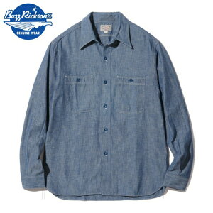 BUZZ RICKSON�fS(�o�Y���N�\��) L/S CHAMBRAY WORK SHIRT BLUE �V�����u���[ ���[�N�V���c �u���[ [BR25995]