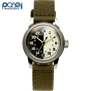 M.R.C. WATCH CO.�i�����g�������C�jU.S.ARMY AIR FORCE TYPE A-17A 24H NIGHT �� DAY �p�C���b�g�E�I�b�` 24���� [�N�H�[�c][WW2 REPLICA][A-2203]�y���c���X�z