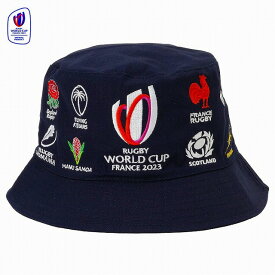 RWC 20 UNIONS CAP ラグビー ワールドカップ 2023 フランス 20ユニオンズ ハット ネイビー 帽子 バゲットハット サポーターグッズ RWC53208
