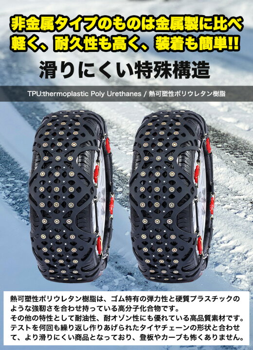 楽天市場】タイヤチェーン スパイクピン 大幅増加 非金属 スノー 