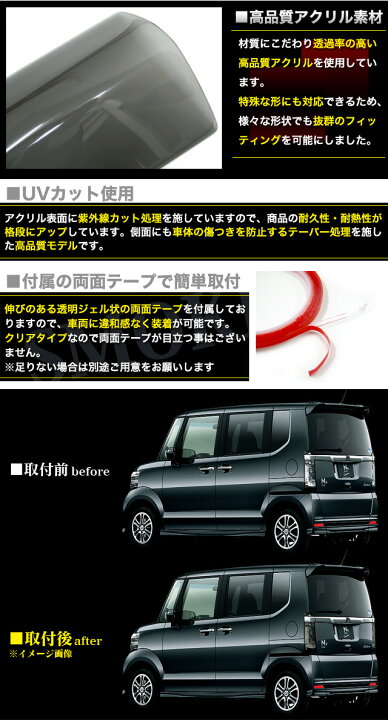 楽天市場】NBOX JF1 JF2 系 カスタム スモーク テールランプカバー  