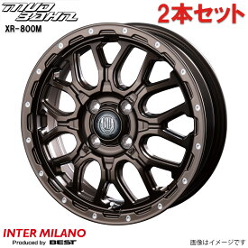 アルミホイール ウェイク LA700S/LA710S ダイハツ インターミラノ マッドバーン XR-800M 2本 15インチ 4穴 【15×4.5J 4-100 INSET45 グロスブロンズ/ピアスポリッシュ(GBR/PP)】