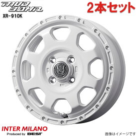 アルミホイール ウェイク LA700S/LA710S ダイハツ インターミラノ マッドバーン XR-910K 2本 15インチ 4穴 【15×4.5J 4-100 INSET45 ピュアホワイト/ピアスポリッシュ(PWH/PP)】