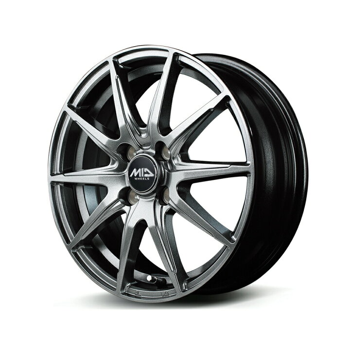 MID WHEELS/MUD あぶ AGENT N-BOX JF5/6 アルミホイール4本セット【15×