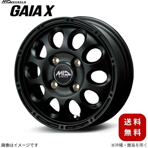 アルミホイール エブリィワゴン DA64W スズキ 【12×3.5B 4-100 INSET45 マットブラック】 マルカ MID ガイアクロス 1本 12インチ 4穴 インセット45