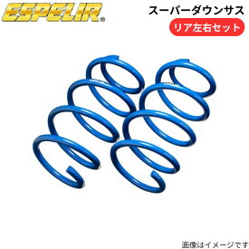スーパーダウンサス カローラレビン AE101 トヨタ エスペリア リア EST-047R スプリング ESPELIR ローダウン 車高ダウン