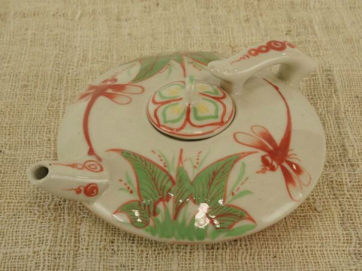 楽天市場】ミニチュア茶器セット 安南焼き 赤絵 蓮の葉の形 バッチャン 