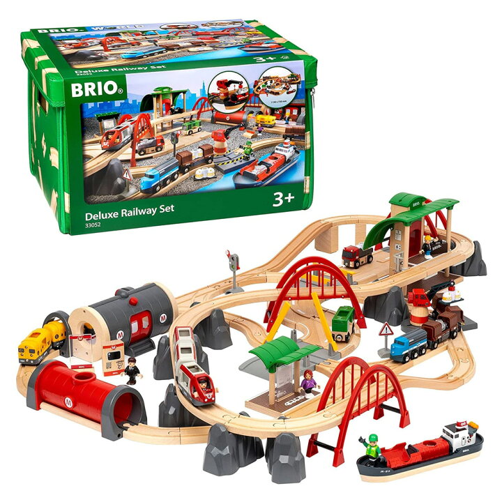 楽天市場】BRIO WORLD レール&ロードデラックスセット 電車 おもちゃ 