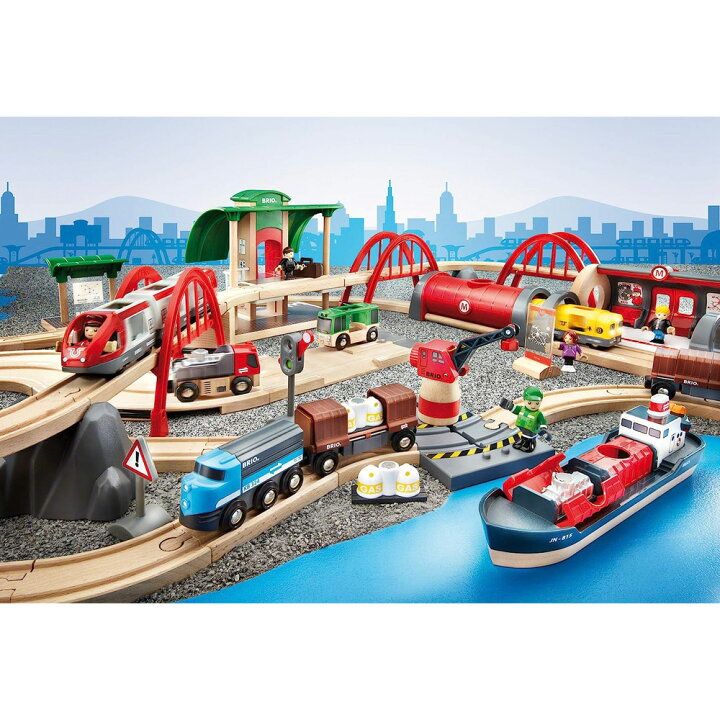 楽天市場】【期間限定】BRIO WORLD レール&ロードデラックスセット 