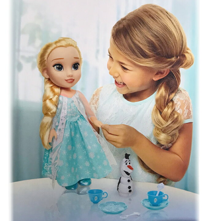 新品 90cm ディズニー プリンセス ワンピース アナ雪 エルサ シフォン ブルー 女の子 コットン Disney Frozen コストコ 正規品新品未使用品