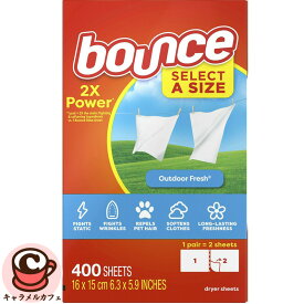 【BOUNCE】バウンス 乾燥機用 柔軟剤シート 400枚入り 78540乾燥機 柔軟剤 大容量 大量 業務用 家庭用 洗濯 洗剤 フレッシュ 爽やかな香り 静電気防止 防シワ 柔軟 仕上げ剤 コストコ キャラメルカフェ 通販 COSTCO 乾燥機用シート 乾燥機 シート 直送