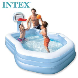【 INTEX インテックス 】 スイムセンター シューティンフープ ファミリー プールビニールプール 水遊び Swim Centerバスケットボール 夏休み プレゼントにも おもちゃ