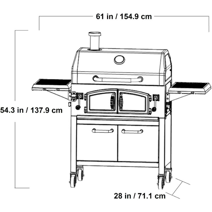 楽天市場】在庫有【Duro】デューロ 32インチ 81cm チャコール グリル 