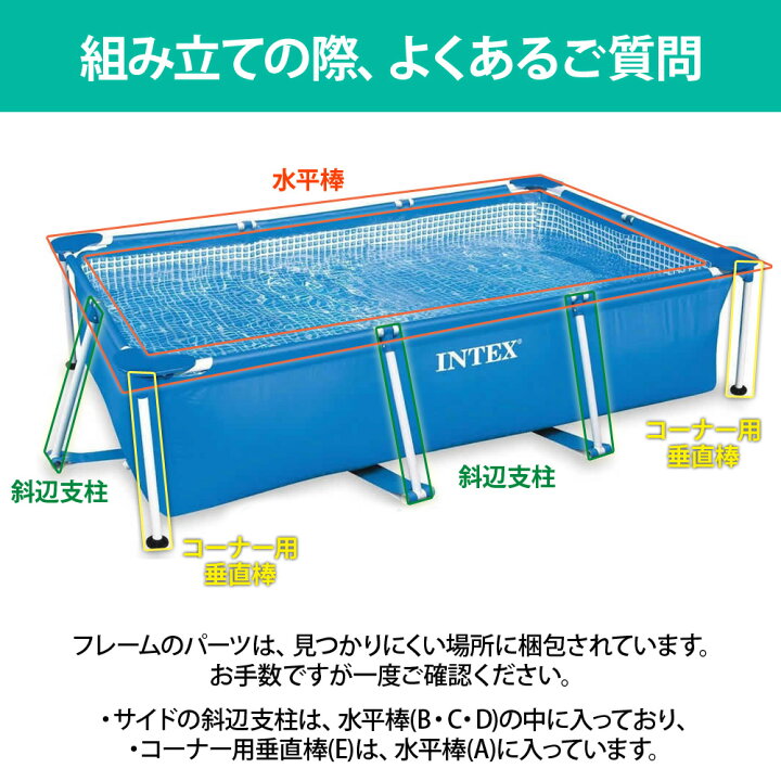楽天市場】5点セット【 INTEX インテックス 】フレームプール 300 cm  